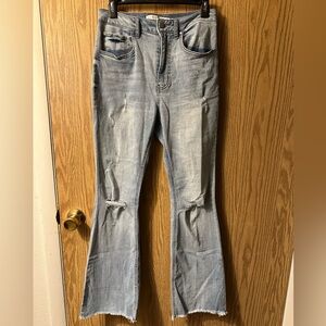 Distressed Flare Jeans